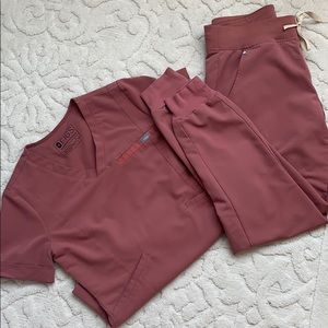 Figs scrub set- Mauve